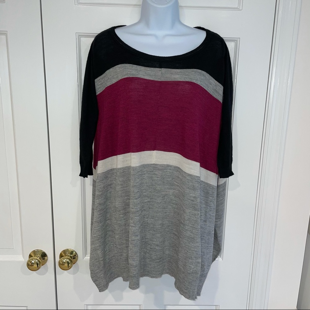 Free People oversized cardigan black grey maroon